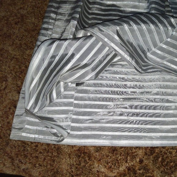 4/$20 | Algo Strapless Floor Length Silver Striped Dress - Picture 9 of 12